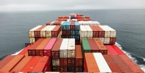 shipping containers on boat